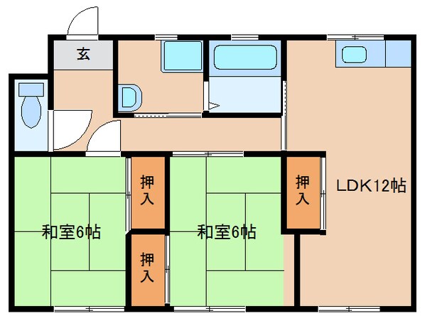 東多賀ヴィラの物件間取画像